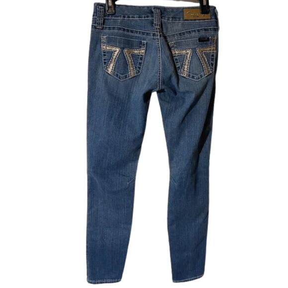Seven7 Jeans size 27 skinny low rise medium Wash - Picture 2 of 7
